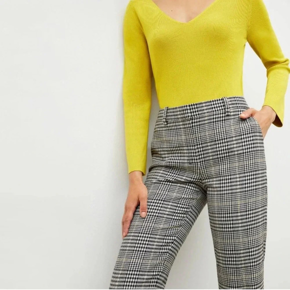 M.M. LaFleur Mejia Trouser Pant in Plaid Sharkskin Size 0 - Picture 2 of 16